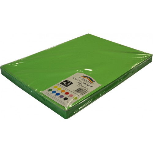 Rainbow Spectrum Board 220gsm A3 100 Sheets Lime.
