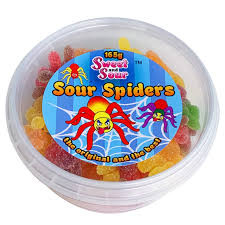 Sweet N Sour Tub - Sour Spiders 165g