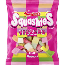 Swizzels Squashies Bag Fizzers Fruit Flavour 140g * 12 Pack