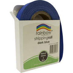 Rainbow Stripping Roll Ribbed 25mm X 30m Dark Blue