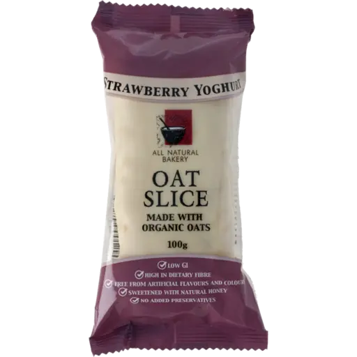 All Natural Bakery Bars Oat Slice - Strawberry & Yoghurt 100g