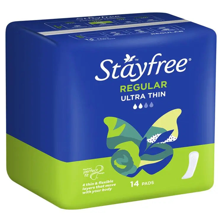 Stayfree Ultra Thin Regular Pads With Wings 14 Pack