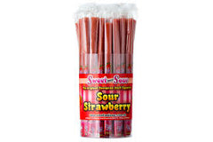 Sweet N Sour Cable Tub - Strawberry 40g * 40 Pack