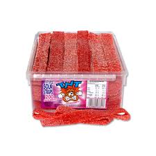 TNT Sour Straps Strawberry Tub 200 Pieces