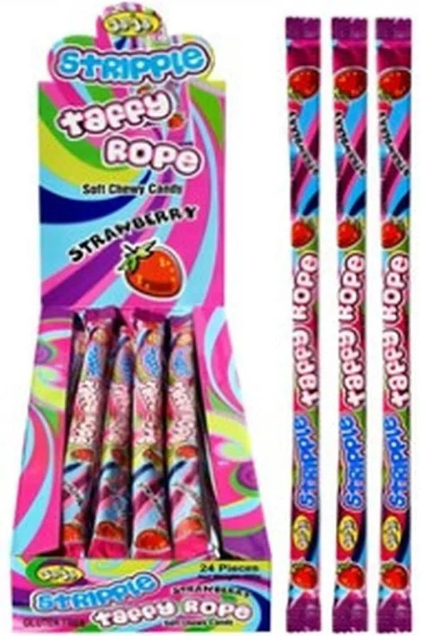 Jojo Stripple Taffy Rope 3 Colors 25g * 24 Pack