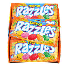 Razzles Tropical Candy 40g * 24 Pack