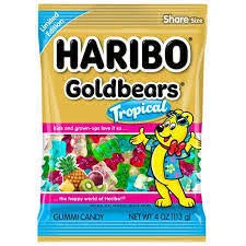 Haribo Goldbears Tropical Gummy Candy Bag 113g * 12 Pack