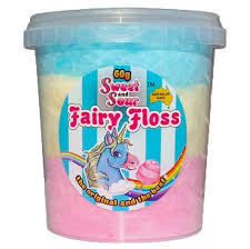 Sweet N Sour Fairy Floss Tub - Unicorn 60g * 12 Pack