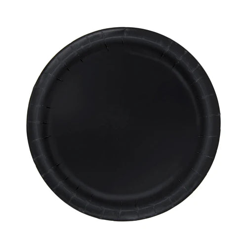Festive Black Dessert Plate 180Mm 50pk