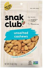Snak Club Unsalted Cashews 71g * 6 Bags